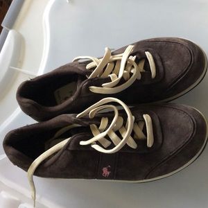 Polo Ralph Lauren 8 1/2 Brown suede Sneakers